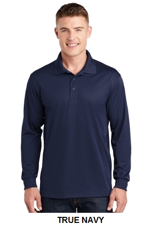 Sport-Tek Long Sleeve Micropique Sport-Wick Polo. ST657.